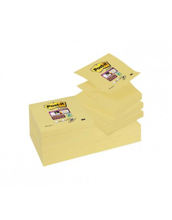 POST-IT PACK 12 BLOCS SUPER STICKY Z-NOTAS 76X76 AMARILLO - R330-12SS-CY