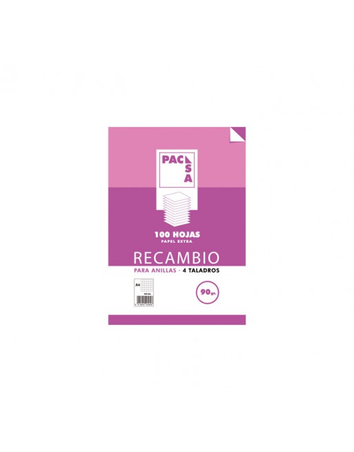 PACSA RECAMBIO 100H A4 PAUTA 2.5 CON MARGEN 90G - 21263