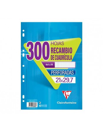 CLAIREFONTAINE RECAMBIO A4 300H 4X4 CON MARGEN MULTITAL - 6769380089W