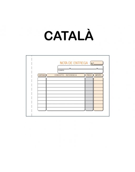 LOAN TALONARIO ENTREGAS 8º APAISADO 50X2 HOJAS DUPLICADO AUTOCOPIATIVO CATALA - T-79/C