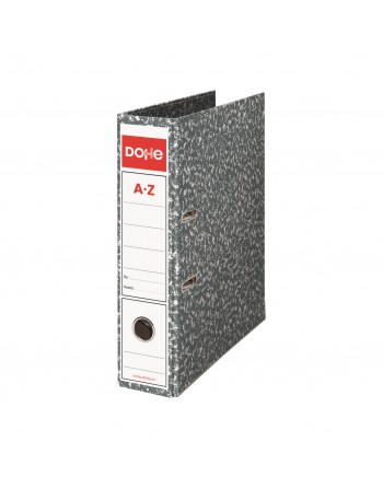 DOHE ARCHIVADOR JASPEADO CON RADO LOMO 75 MM CANTONERAS+COMPRESOR FORMATO A4 COLOR GRIS - 9106