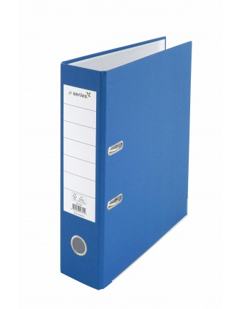 A - SERIES ARCHIVADOR PALANCA FORRADO EN PAPEL A4 80MM CARTON AZUL AS1548