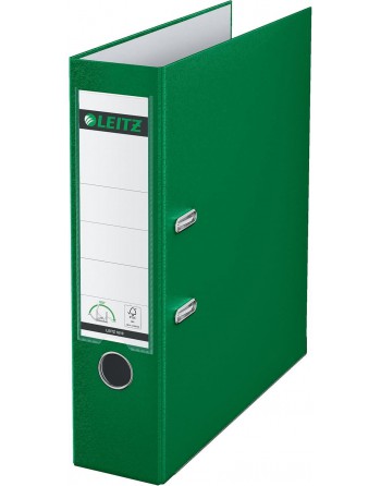 LEITZ ARCHIVADOR 180º FORRADO EN POLIPROPILENO DE COLOR A4 80MM VERDE 10105055