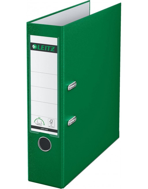 LEITZ ARCHIVADOR 180º FORRADO EN POLIPROPILENO DE COLOR A4 80MM VERDE 10105055