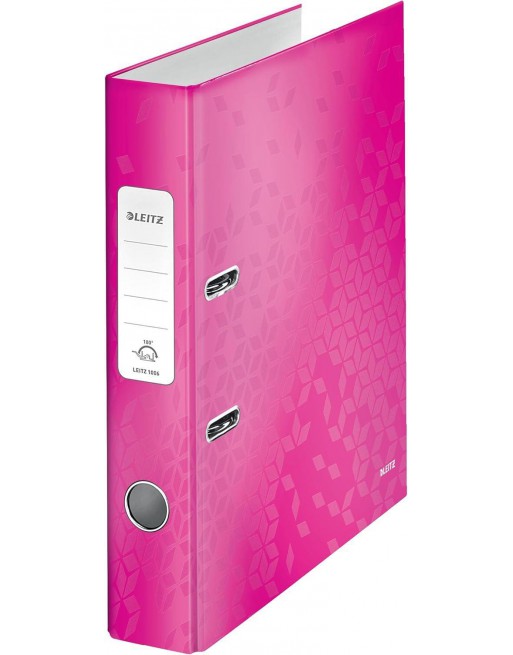 LEITZ ARCHIVADOR 180º FORRADO EN POLIPROPILENO DE COLOR A4 50MM FUCSIA 10060123