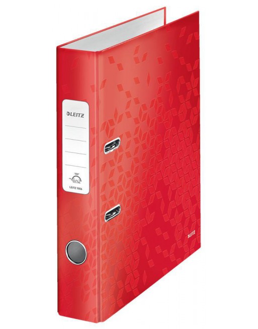 LEITZ ARCHIVADOR 180º FORRADO EN POLIPROPILENO DE COLOR A4 50MM ROJO 10060126