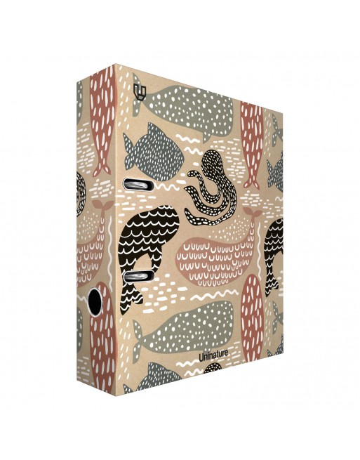 GRAFOPLAS 6 ARCHIVADORES KRAFT SOFT UNINATURE FANTASIA BALLENAS 2 ANILLAS DE 65 CON RADO 17262304