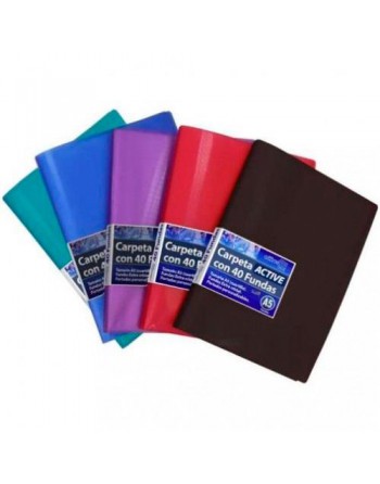 OFFICE BOX CARPETA 40 FUNDAS A5 ACTIVE PERSONALIZABLES TAPAS FLEXIBLES COLORES SUPRA 17415