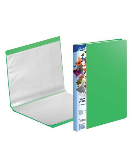 VARIS CARPETA 20 FUNDAS A4 POLIPROPILENO VERDE - FO22413