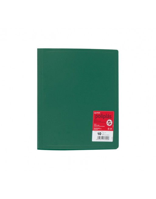 GRAFOPLAS CARPETA POLIPLAS A4 POLIPRO 10 FUNDAS VERDE - 01310020