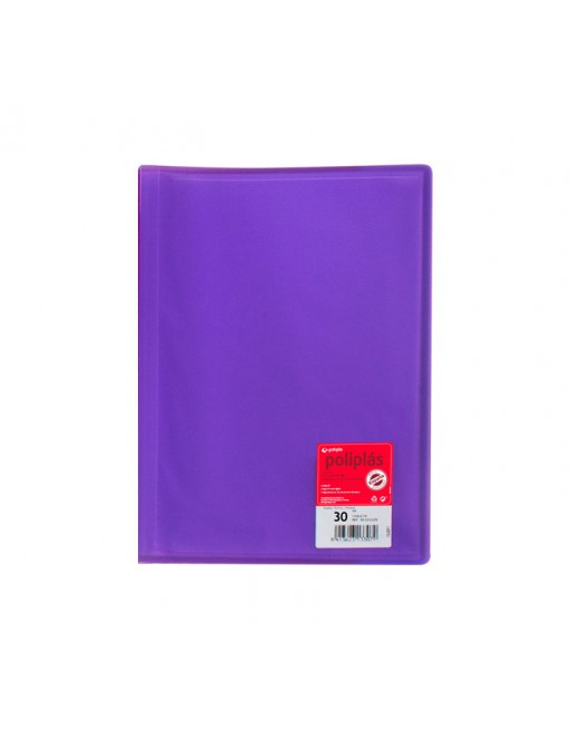 GRAFOPLAS CARPETA 30 FUNDAS POLIPLAS A4 POLIPROPILENO VIOLETA - 01331235