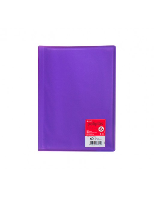 GRAFOPLAS CARPETA 40 FUNDAS POLIPLAS A4 POLIPROPILENO VIOLETA - 01341235