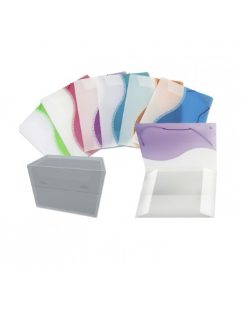 BISMARK 36 CARPETA GOMAS+SOLAPA A4 POLIPROPILENO TRANSLUCIDO BICOLOR SURTIDO - 55214