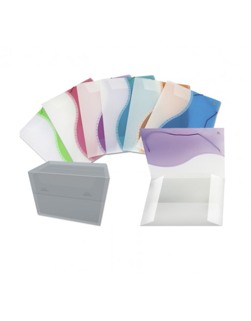 BISMARK 36 CARPETA GOMAS+SOLAPA A4 POLIPROPILENO TRANSLUCIDO BICOLOR SURTIDO - 55214