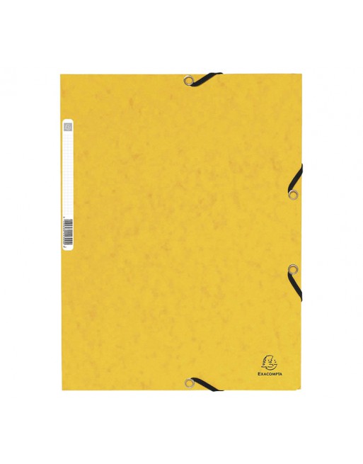 EXACOMPTA CARPETA GOMAS CARTON 3 SOLAPAS AMARILLO - 55309E