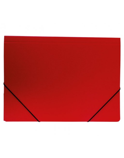 MARIOLA CARPETA CARTON GOMA FOLIO SOLAPA ROJO - 5285RO