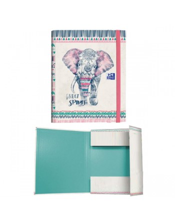 OXFORD CARPETA GOMAS SCHOOL A4 3 SOLAPAS IMAGEN FANTASIA SOHO ELEFANTE - 40010679