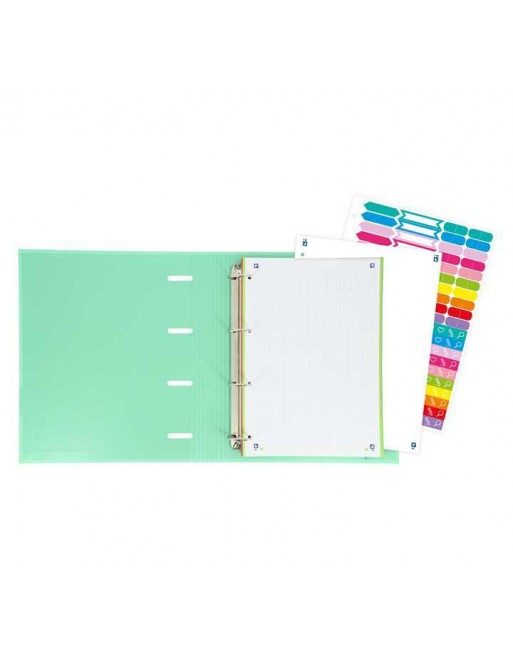 OXFORD CARPETA EBINDER A ANILLAS A4 RAYADO 5X5 100 HOJAS OXFORD&YOU MINT 400158628