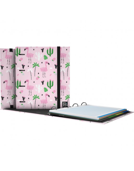 GRAFOPLAS CARPEBLOC FANTASIA 25 TROPICAL FORMATO A4 DE 4  ANILLAS DE 35 CON GOMA RECAMBIO DE 5X5 DE 5 COLORES 88122707