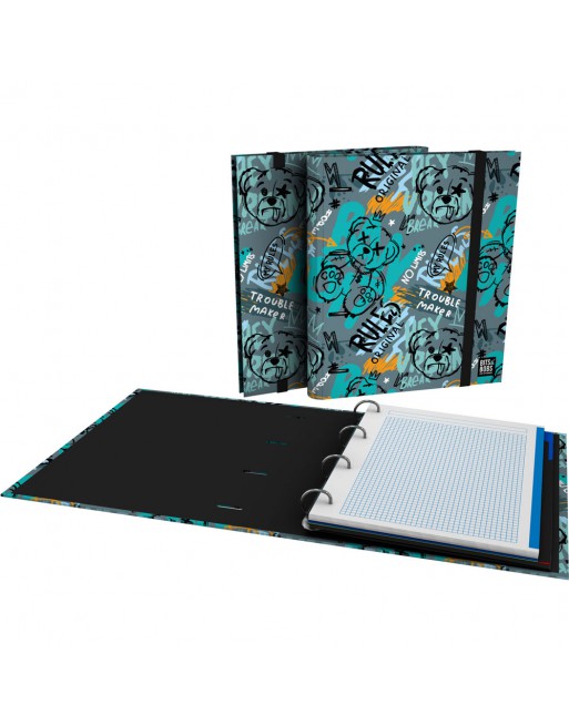 GRAFOPLAS CARPEBLOC FANTASIA 25 BEAR FORMATO A4 DE 4 ANILLAS DE 35 CON GOMA RECAMBIO DE 5X5 DE 5 COLORES 88122719