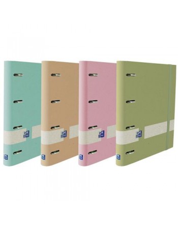 OXFORD CARPETA DE ANILLAS 4X35MM NATURE EUROPEANBINDER A4+ CON RECAMBIO 5X5 TAPA EXTRADURA COLORES SURTIDOS PASTEL 400166694