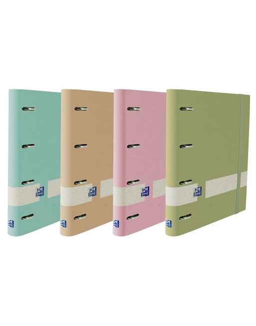 OXFORD CARPETA DE ANILLAS 4X35MM NATURE EUROPEANBINDER A4+ CON RECAMBIO 5X5 TAPA EXTRADURA COLORES SURTIDOS PASTEL 400166694