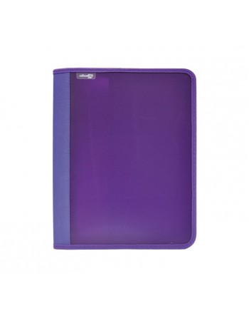 OFFICE BOX CARPETA A4 DE 4 ANILLASDE 25 MM ZIPPER+BOLSILLO SUPRA A4 MORADO - 574-M