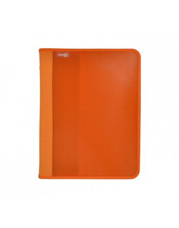OFFICE BOX CARPETA A4 DE 4 ANILLAS DE 25 MM ZIPPER+BOLSILLO SUPRA A4 NARANJA - 574-N