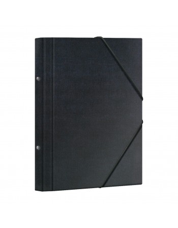 DOHE CARPETA CLASIFICADOR 12 COMPARTMENTOS DE CARTON FORRADO CON GOMAS FOLIO NEGRO 10314