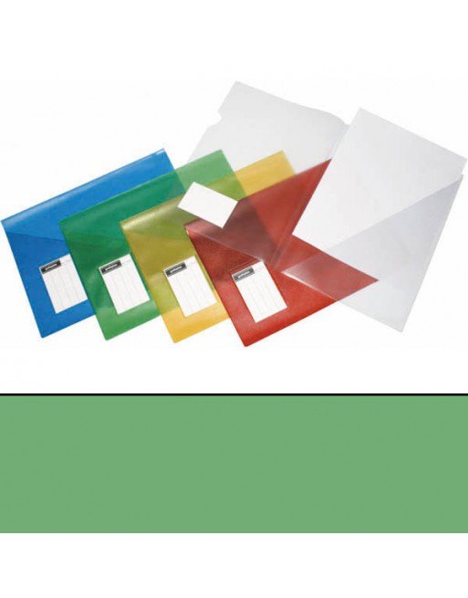 GRAFOPLAS 40 DOSSIER CON BOLSA Y TARJETERO EN PVC PIEL NARANJA 200 MICRAS A4 VERDE 77004120