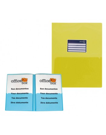 OFFICE BOX DOSSIER CON TARJETERO A4 CLASSIC AMARILLO - 27653