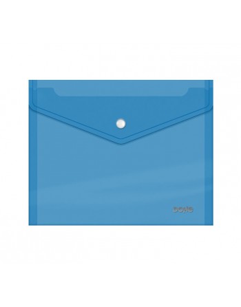 DOHE 10 SOBRES BROCHE POLIPROPILENO TRANSPARENTE A5 APAISADO AZUL 91483