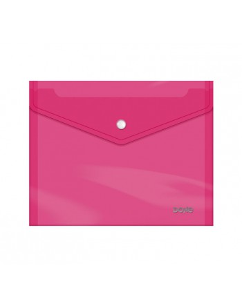 DOHE 10 SOBRES BROCHE POLIPROPILENO TRANSPARENTE A5 APAISADO ROSA 91484