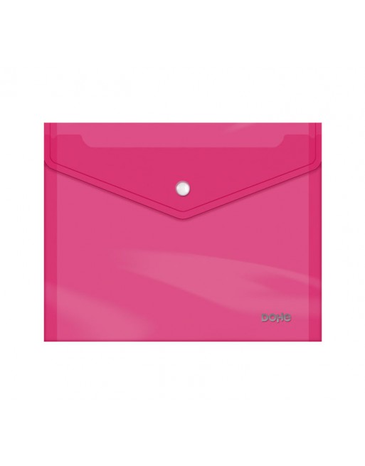DOHE 10 SOBRES BROCHE POLIPROPILENO TRANSPARENTE A5 APAISADO ROSA 91484