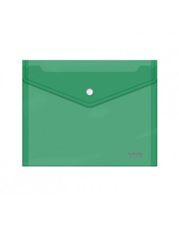 DOHE 10 SOBRES BROCHE POLIPROPILENO TRANSPARENTE A5 APAISADO VERDE 91486