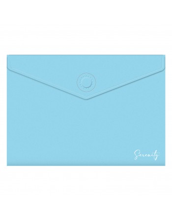 DOHE SOBRE CIERRE MAGNETICO SERENITY POLIPROPILENO OPACO AZUL PASTEL - 79794