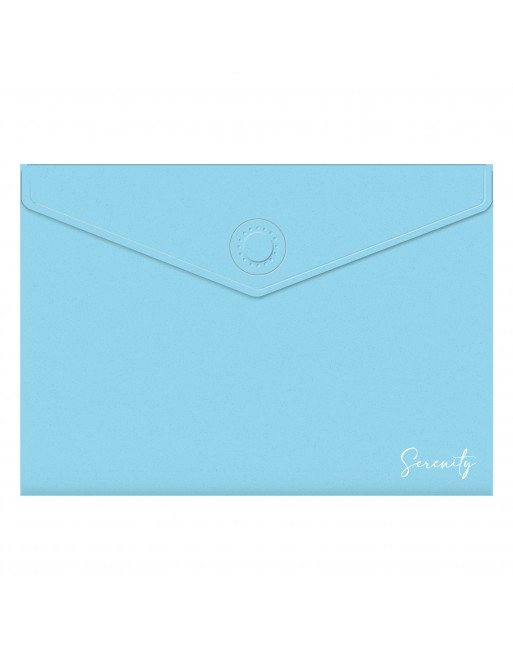 DOHE SOBRE CIERRE MAGNETICO SERENITY POLIPROPILENO OPACO AZUL PASTEL - 79794