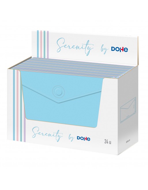 DOHE SOBRE CIERRE MAGNETICO SERENITY POLIPROPILENO OPACO 24 UNIDADES EN EXPOSITOR SURTIDO PASTEL - 79798