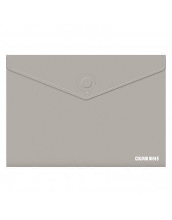 DOHE SOBRE CIERRE MAGNETICO COLOR VIBES POLIPROPILENO OPACO GRIS CLARO - 79802