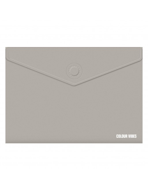 DOHE SOBRE CIERRE MAGNETICO COLOR VIBES POLIPROPILENO OPACO GRIS CLARO - 79802