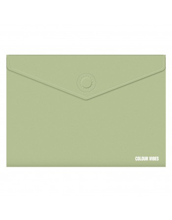 DOHE SOBRE CIERRE MAGNETICO COLOR VIBES POLIPROPILENO OPACO VERDE CAQUI - 79801