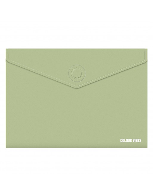 DOHE SOBRE CIERRE MAGNETICO COLOR VIBES POLIPROPILENO OPACO VERDE CAQUI - 79801