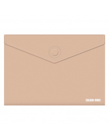 DOHE SOBRE CIERRE MAGNETICO COLOR VIBES POLIPROPILENO OPACO ALBARICOQUE - 79805
