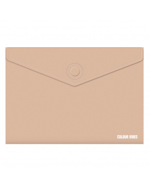 DOHE SOBRE CIERRE MAGNETICO COLOR VIBES POLIPROPILENO OPACO ALBARICOQUE - 79805