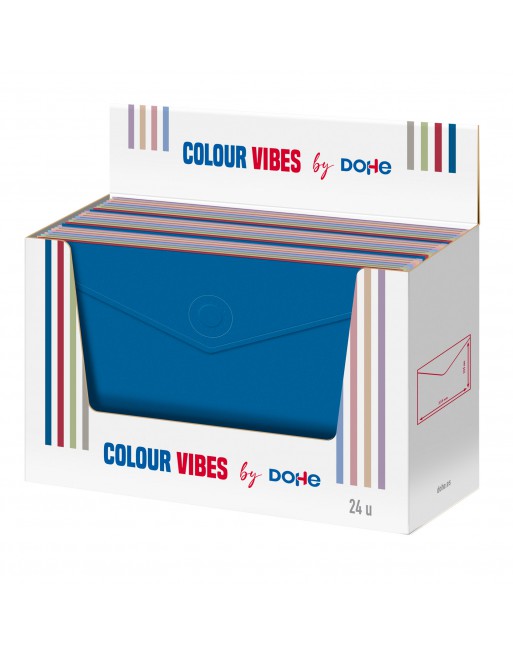 DOHE SOBRE CIERRE MAGNETICO COLOR VIBES POLIPROPILENO OPACO 24 UNIDADES EN EXPOSITOR SURTIDO - 79807