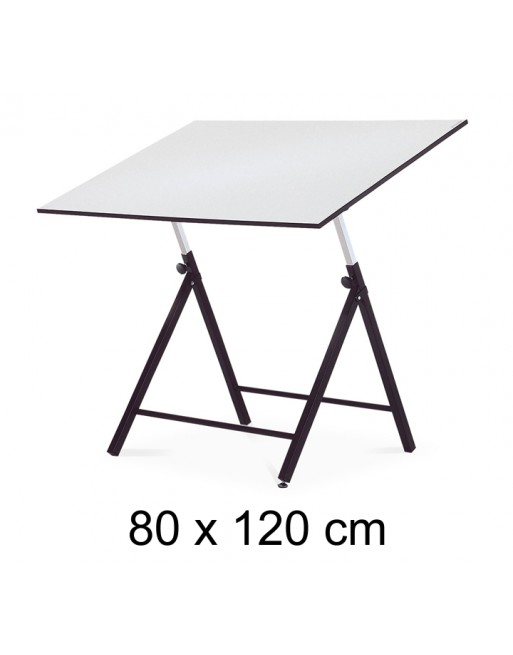 ROCADA MESA DE DIBUJO ESTUDIO DE ESTRUCTURA METALICA GRADUABLE EN ALTURA SOBRE DE 80X120 CM - RD-190