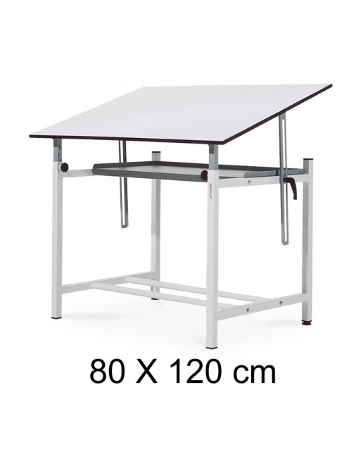 ROCADA MESA DE DIBUJO PROFESIONAL DE ESTRUCTURA METALICA DE GRAN RESISTENCIA GRADUABLE EN ALTURA SOBRE DE 80x120 CM  - RD-135