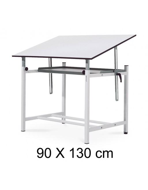 ROCADA MESA DE DIBUJO PROFESIONAL DE ESTRUCTURA METALICA DE GRAN RESISTENCIA GRADUABLE EN ALTURA SOBRE DE 90X130 CM - RD-135