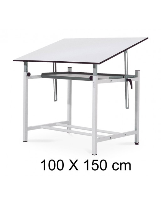 ROCADA MESA DE DIBUJO PROFESIONAL DE ESTRUCTURA METALICA DE GRAN RESISTENCIA GRADUABLE EN ALTURA SOBRE DE 100X150 CM - RD-135