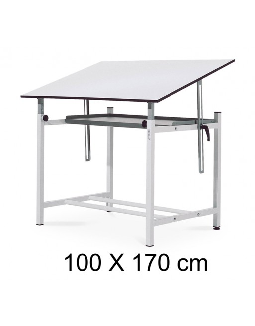 ROCADA MESA DE DIBUJO PROFESIONAL DE ESTRUCTURA METALICA DE GRAN RESISTENCIA GRADUABLE EN ALTURA SOBRE DE 100X170 CM - RD-135